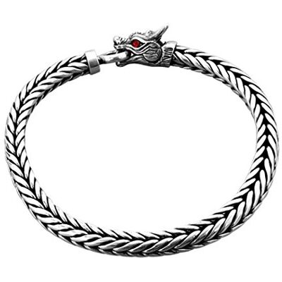 Kuzzoi Bracelet pour homme avec un fermoir habilement travaillé en forme de tête de dragon, en argent sterling 925 232095 - Publicité Kuzzoi Bracelet pour homme avec un fermoir habilement travaillé en forme de tête de dragon, en argent sterling 925 232095 - Publicité