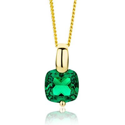MIORE Collier Femme, Pendentif Or 9 Carats 375, Émeraude Verte 0.92ct, Taille Carrée, Chaîne Maille Gourmette, 45 cm, Fermoir Anneau à Ressort, Fabriqué en Italie, Bijoux Femme avec Boite a Bijoux - Publicité MIORE Collier Femme, Pendentif Or 9 Carats 375, Émeraude Verte 0.92ct, Taille Carrée, Chaîne Maille Gourmette, 45 cm, Fermoir Anneau à Ressort, Fabriqué en Italie, Bijoux Femme avec Boite a Bijoux - Publicité