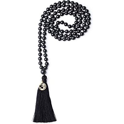 COAI Collier Mala 108 Perles Bouddhistes Nouées Om Unisexe - Publicité COAI Collier Mala 108 Perles Bouddhistes Nouées Om Unisexe - Publicité