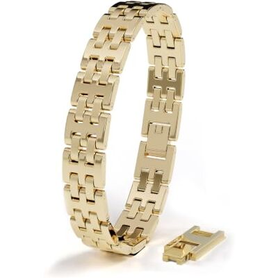 SERASAR Bracelet en Or pour Hommes Acier Inoxydable Bijoux Fantaisie Jewellery Mens - Publicité SERASAR Bracelet en Or pour Hommes Acier Inoxydable Bijoux Fantaisie Jewellery Mens - Publicité