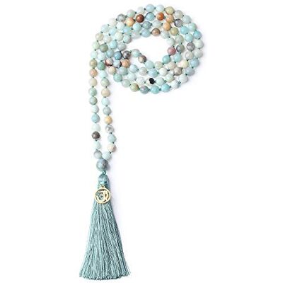 COAI Collier Mala 108 Perles Bouddhistes Nouées Om Unisexe - Publicité COAI Collier Mala 108 Perles Bouddhistes Nouées Om Unisexe - Publicité