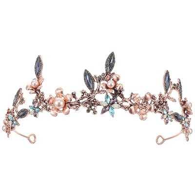 FRCOLOR Vintage Couronne Cristal Strass Baroque Mariage Couronne Mariée Tiara Pageant - Publicité FRCOLOR Vintage Couronne Cristal Strass Baroque Mariage Couronne Mariée Tiara Pageant - Publicité