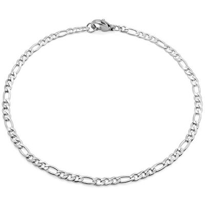 SoulCats Bracelet chaîne Figaro pour Hommes en Acier Inoxydable, Argent - Publicité SoulCats Bracelet chaîne Figaro pour Hommes en Acier Inoxydable, Argent - Publicité