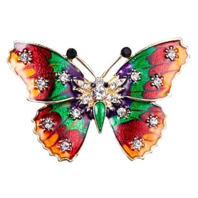 Clj Charles Le Jeune Broche Papillon Orangé Et Vert Strass Et émaillée Insectes Belle qualité de finition Epingle élégant Cadeau d'anniversaire de Femmes Filles Fournitures de Fête de Mariage Noël - Publicité Clj Charles Le Jeune Broche Papillon Orangé Et Vert Strass Et émaillée Insectes Belle qualité de finition Epingle élégant Cadeau d'anniversaire de Femmes Filles Fournitures de Fête de Mariage Noël - Publicité