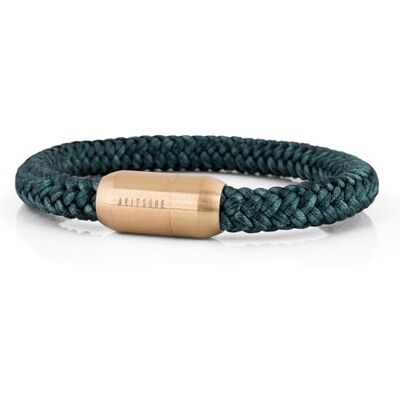 Akitsune Portus Bracelet Corde Voile Boucle magntique Bracelet Femme Ancre Homme Maritime Or Mat Vert 18cm - Publicité Akitsune Portus Bracelet Corde Voile Boucle magntique Bracelet Femme Ancre Homme Maritime Or Mat Vert 18cm - Publicité