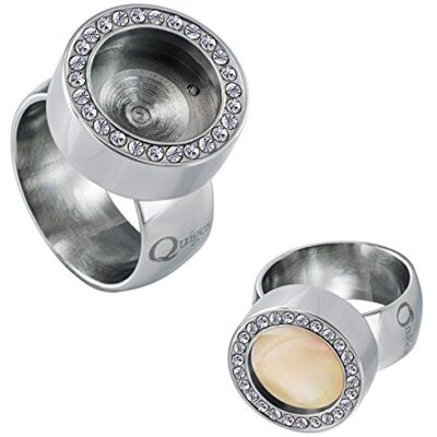 Quiges Bague Femme pour Mini Coins Interchangeable en Acier Inoxydable Argenté - Publicité Quiges Bague Femme pour Mini Coins Interchangeable en Acier Inoxydable Argenté - Publicité