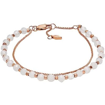 Fossil Bracelet femme en perles semi-précieuses avec fermoir mousqueton - Publicité Fossil Bracelet femme en perles semi-précieuses avec fermoir mousqueton - Publicité