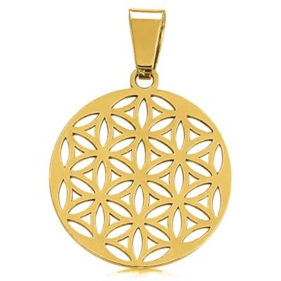 Felicidade Pendentif Fleur de Vie en Acier Inoxydable Symbole d'Harmonie et d'Énergie Positive Couleurs Argent et Doré Idéal pour Femme Bijou Élégant et plein de sens - Publicité Felicidade Pendentif Fleur de Vie en Acier Inoxydable Symbole d'Harmonie et d'Énergie Positive Couleurs Argent et Doré Idéal pour Femme Bijou Élégant et plein de sens - Publicité