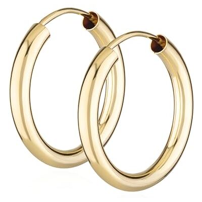 NKlaus PAAR 333 or jaune CREOLE Boucles d'oreilles boucles d'oreilles rondes en or 20mm - Publicité NKlaus PAAR 333 or jaune CREOLE Boucles d'oreilles boucles d'oreilles rondes en or 20mm - Publicité