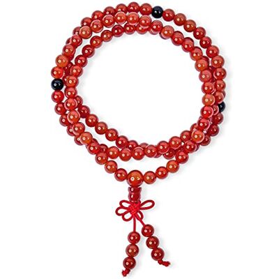 Bling Jewelry Collier De Prière Mala Unisexe En Pierres Naturelles Brunes Cornaline Rouge Bouddhiste Longs Fils De Perles Naturelles Pour La Méditation Prière Yoga Chapelet Collier Bracelet Extensible Empilable - Publicité Bling Jewelry Collier De Prière Mala Unisexe En Pierres Naturelles Brunes Cornaline Rouge Bouddhiste Longs Fils De Perles Naturelles Pour La Méditation Prière Yoga Chapelet Collier Bracelet Extensible Empilable - Publicité