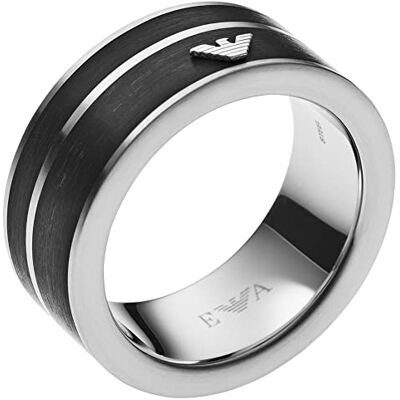 Emporio Armani Bague Pour Homme, Bague En Acier Inoxydable 9/10/11/11.5mm, EGS2032040 - Publicité Emporio Armani Bague Pour Homme, Bague En Acier Inoxydable 9/10/11/11.5mm, EGS2032040 - Publicité