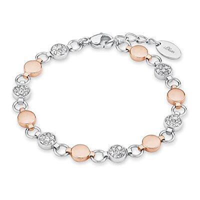 s.Oliver Bracelet en argent sterling 925/acier inoxydable pour femme, bracelet à motif, livré dans un coffret cadeau. Publicité s.Oliver Bracelet en argent sterling 925/acier inoxydable pour femme, bracelet à motif, livré dans un coffret cadeau. Publicité