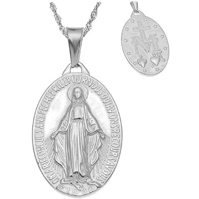 BOBIJOO Jewelry Petit Pendentif Collier Médaille Vierge Marie Acier Argenté Femme Enfant Chaîne - Publicité BOBIJOO Jewelry Petit Pendentif Collier Médaille Vierge Marie Acier Argenté Femme Enfant Chaîne - Publicité