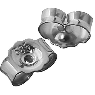 NKlaus 1 paire or blanc 585 or 14 carats 5,2mm trou : 0,8mm contre-clou pour boucles d'oreilles bouchons d'oreilles pousettes écrou d'oreille papillon fermeture - Publicité NKlaus 1 paire or blanc 585 or 14 carats 5,2mm trou : 0,8mm contre-clou pour boucles d'oreilles bouchons d'oreilles pousettes écrou d'oreille papillon fermeture - Publicité