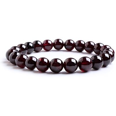 Candyfancy Pierres Précieuses Bracelet Grenat 8MM Rouge Perles Lithotherapie Élastique Guerison Naturelles Femme Homme - Publicité Candyfancy Pierres Précieuses Bracelet Grenat 8MM Rouge Perles Lithotherapie Élastique Guerison Naturelles Femme Homme - Publicité