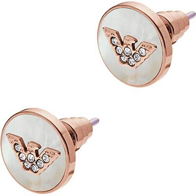Emporio Armani Clous d’oreilles, Doré Rose, pour Femme, - Publicité Emporio Armani Clous d’oreilles, Doré Rose, pour Femme, - Publicité
