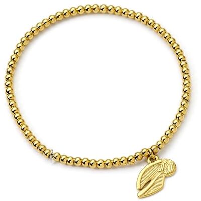 Harry Potter Bracelet en acier inoxydable avec perles dorées Vif d'or - Publicité Harry Potter Bracelet en acier inoxydable avec perles dorées Vif d'or - Publicité