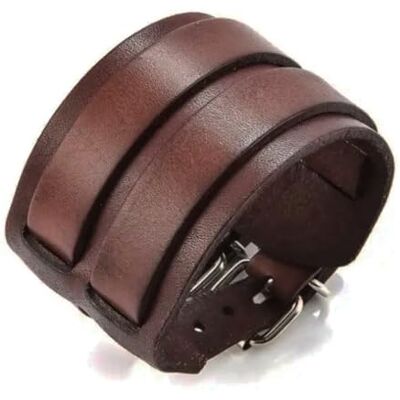 ZENSE Bracelet de Force Marron en Cuir pour Homme avec Double lanière - Publicité ZENSE Bracelet de Force Marron en Cuir pour Homme avec Double lanière - Publicité