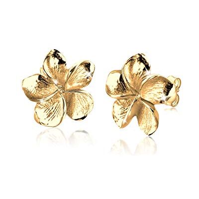 Elli Boucles d'Oreilles Femmes Clous d'oreilles Fleur de Frangipane Nature Filigrane en Argent Sterling 925, Argent sterling, Sans - Publicité Elli Boucles d'Oreilles Femmes Clous d'oreilles Fleur de Frangipane Nature Filigrane en Argent Sterling 925, Argent sterling, Sans - Publicité