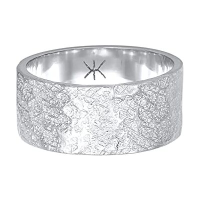 Kuzzoi Bague pour homme (9 mm) massif forgé à la main Bague en argent sterling 925 Pour homme Style usé Bague avec structure rustique polie - Publicité Kuzzoi Bague pour homme (9 mm) massif forgé à la main Bague en argent sterling 925 Pour homme Style usé Bague avec structure rustique polie - Publicité