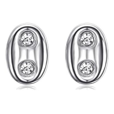 BOBIJOO Jewelry Boucles d'oreilles Grain de Café en Acier Inoxydable Argenté avec Zirconiums 9mm Unisexe Création Bobijoo - Publicité BOBIJOO Jewelry Boucles d'oreilles Grain de Café en Acier Inoxydable Argenté avec Zirconiums 9mm Unisexe Création Bobijoo - Publicité