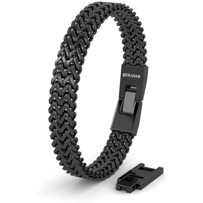 SERASAR Bracelet Premium en Acier Inoxydable pour Hommes 316L Acier Chirurgical Résistant â L’eau Fermeture Sécurisée Trois Couleurs Boîte â Bijoux Incluse - Publicité SERASAR Bracelet Premium en Acier Inoxydable pour Hommes 316L Acier Chirurgical Résistant â L’eau Fermeture Sécurisée Trois Couleurs Boîte â Bijoux Incluse - Publicité