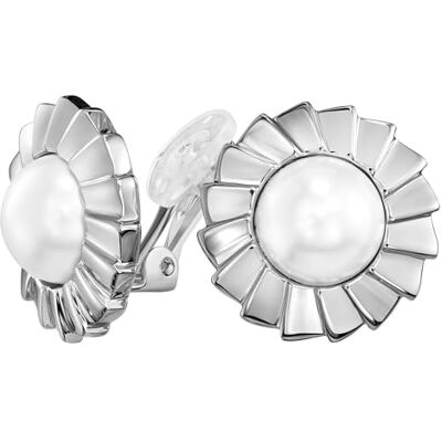 Traveller Boucles d'oreilles à clip Perle Plaqué or ou platine - Publicité Traveller Boucles d'oreilles à clip Perle Plaqué or ou platine - Publicité