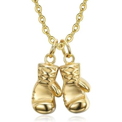 BOBIJOO Jewelry Double Pendentif Gant de Boxe Collier Chaine Acier Inoxydable Plaqué Doré Or - Publicité BOBIJOO Jewelry Double Pendentif Gant de Boxe Collier Chaine Acier Inoxydable Plaqué Doré Or - Publicité