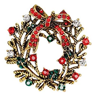 Clj Charles Le Jeune Broche Couronne De Noël Strass Noel Belle qualité de Finition Epingle élégant Cadeau d'anniversaire de Femmes Filles Fournitures de Fête de Mariage Noël - Publicité Clj Charles Le Jeune Broche Couronne De Noël Strass Noel Belle qualité de Finition Epingle élégant Cadeau d'anniversaire de Femmes Filles Fournitures de Fête de Mariage Noël - Publicité
