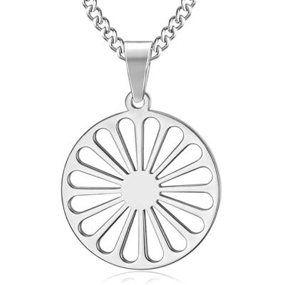 BOBIJOO Jewelry Pendentif Collier Roue Chakra Drapeau Gitan Tsigane Manouche Voyageur Acier 316L Argenté Chaîne - Publicité BOBIJOO Jewelry Pendentif Collier Roue Chakra Drapeau Gitan Tsigane Manouche Voyageur Acier 316L Argenté Chaîne - Publicité