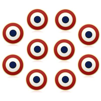 BOBIJOO JEWELRY Lot de 10 Pin's Cocarde Française Doré Or Fin Pins Patriotique Élégant Symbole National - Publicité BOBIJOO JEWELRY Lot de 10 Pin's Cocarde Française Doré Or Fin Pins Patriotique Élégant Symbole National - Publicité