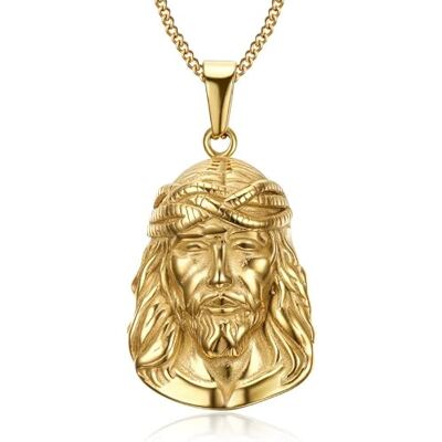BOBIJOO Jewelry Pendentif Collier Tête de Jésus Christ Acier Inoxydable 316L Plaqué Doré Or Chaîne - Publicité BOBIJOO Jewelry Pendentif Collier Tête de Jésus Christ Acier Inoxydable 316L Plaqué Doré Or Chaîne - Publicité