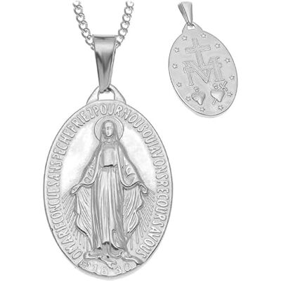BOBIJOO Jewelry Pendentif Vierge Miraculeuse Marie Acier Argenté - Publicité BOBIJOO Jewelry Pendentif Vierge Miraculeuse Marie Acier Argenté - Publicité