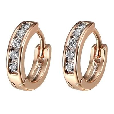 BOBIJOO JEWELRY Petite paire de boucles d'oreilles bébé Créoles enfant Fille 11mm Or Rose Diamants - Publicité BOBIJOO JEWELRY Petite paire de boucles d'oreilles bébé Créoles enfant Fille 11mm Or Rose Diamants - Publicité