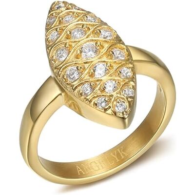 BOBIJOO Jewelry Bague Marquise Femme Vintage 19 Zirconiums Acier Inoxydable Plaqué Doré Or 60 (9 US) - Publicité BOBIJOO Jewelry Bague Marquise Femme Vintage 19 Zirconiums Acier Inoxydable Plaqué Doré Or 60 (9 US) - Publicité