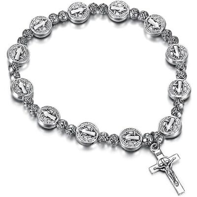 BOBIJOO Jewelry Bracelet Saint Benoît Médaille Croix Christ Métal argenté - Publicité BOBIJOO Jewelry Bracelet Saint Benoît Médaille Croix Christ Métal argenté - Publicité