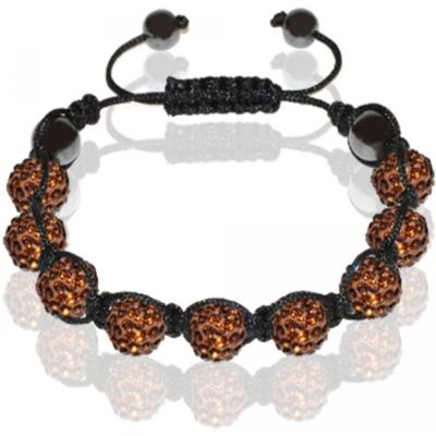 SoulCats Shamballa Bracelet Strass Scintillant Porte-Bonheur avec 9 Boules de Cristal, Une Couleur, Couleur: Moka - Publicité SoulCats Shamballa Bracelet Strass Scintillant Porte-Bonheur avec 9 Boules de Cristal, Une Couleur, Couleur: Moka - Publicité