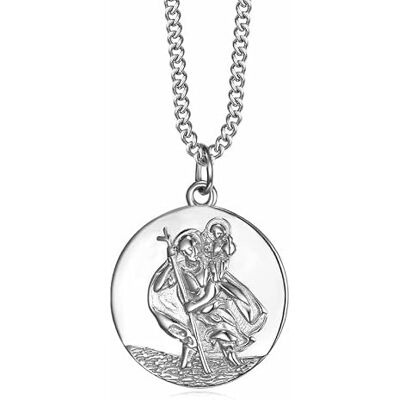 BOBIJOO Jewelry Pendentif Collier Femme Enfant Saint Christophe Patron des Voyageurs 20mm Chaîne 45cm Argenté - Publicité BOBIJOO Jewelry Pendentif Collier Femme Enfant Saint Christophe Patron des Voyageurs 20mm Chaîne 45cm Argenté - Publicité