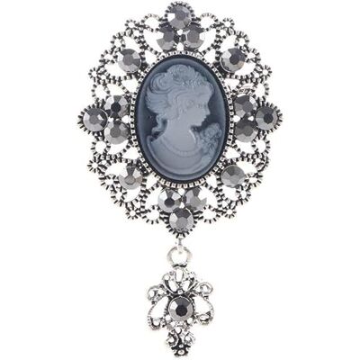 Generic Argent Broche Camée Strass Fleur Princesse Victorienne Broche Pendentif Mariage Fête Bijoux Cadeau (Argent) Design Pratique Durable - Publicité Generic Argent Broche Camée Strass Fleur Princesse Victorienne Broche Pendentif Mariage Fête Bijoux Cadeau (Argent) Design Pratique Durable - Publicité