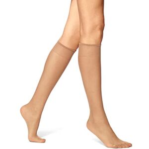 No Nonsense Sheer Knee High Value Pack with Comfort Top Sockshosiery, Bout renforcé bronzé, Lot de 10 Paires, Taille Unique Femme - Publicité No Nonsense Sheer Knee High Value Pack with Comfort Top Sockshosiery, Bout renforcé bronzé, Lot de 10 Paires, Taille Unique Femme - Publicité
