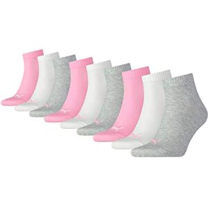 Puma 9 pair Sneaker Quarter Socks Unisex Mens & Ladies In 3 Colours, Farben:395 prism pink, Socken & Strümpfe:39-42 - Publicité Puma 9 pair Sneaker Quarter Socks Unisex Mens & Ladies In 3 Colours, Farben:395 prism pink, Socken & Strümpfe:39-42 - Publicité