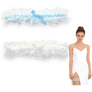 HattusaShield Lot de 2 Jarretelles en Dentelle pour Femme, Dentelle Jarretière Élastique de Mariée, Cravate de Cuisse, pour Mariage, Mascarade, Cosplay, Fêtes(Bleu,Blanc) - Publicité HattusaShield Lot de 2 Jarretelles en Dentelle pour Femme, Dentelle Jarretière Élastique de Mariée, Cravate de Cuisse, pour Mariage, Mascarade, Cosplay, Fêtes(Bleu,Blanc) - Publicité