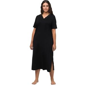 Ulla Popken Nachthemd_ Chemise de Nuit, Schwarz, 46+ Femme - Publicité Ulla Popken Nachthemd_ Chemise de Nuit, Schwarz, 46+ Femme - Publicité