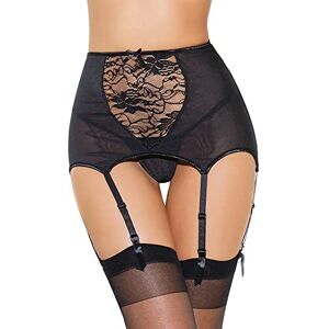 KOEMCY Femme Porte Jarretelle Jarretelles Guepiere Ensemble Dentelle Jarretières Taille Haute Guêpière Réglable Jarretelle Lingerie Set avec G-String et Bas (Noir-1,XL) - Publicité KOEMCY Femme Porte Jarretelle Jarretelles Guepiere Ensemble Dentelle Jarretières Taille Haute Guêpière Réglable Jarretelle Lingerie Set avec G-String et Bas (Noir-1,XL) - Publicité