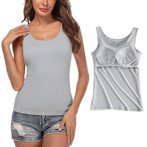 STARBILD Débardeurs pour Femmes avec Soutien-Gorge intégré Débardeur de Yoga sans Manches Haut Camisoles rembourrées de Base Bleu 2XL - Publicité STARBILD Débardeurs pour Femmes avec Soutien-Gorge intégré Débardeur de Yoga sans Manches Haut Camisoles rembourrées de Base Bleu 2XL - Publicité