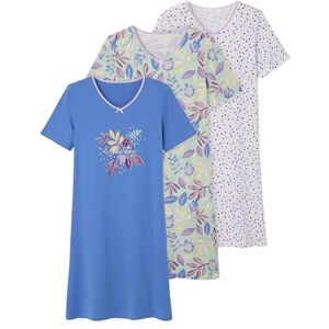 Damart – Lot De 3 Chemises De Nuit 2 Longueurs Femme Vert Imprimé Taille 46-48 (L) 112 Cm - Publicité Damart – Lot De 3 Chemises De Nuit 2 Longueurs Femme Vert Imprimé Taille 46-48 (L) 112 Cm - Publicité