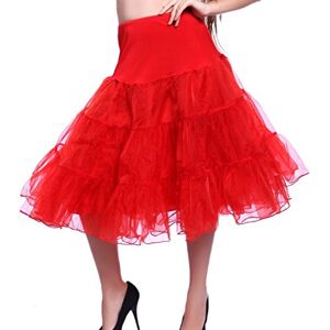 Boolavard Petticoat Underskirt Retro Vintage 50 Balançoire 1950 Rockabilly Blanc, Noir, Bleu, Rose, Rouge (S-M, Rouge) - Publicité Boolavard Petticoat Underskirt Retro Vintage 50 Balançoire 1950 Rockabilly Blanc, Noir, Bleu, Rose, Rouge (S-M, Rouge) - Publicité