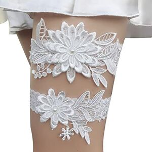 Carufin Jarretière de mariage en dentelle élastique pour femme et fille, blanc, taille unique - Publicité Carufin Jarretière de mariage en dentelle élastique pour femme et fille, blanc, taille unique - Publicité