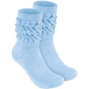 BRUBAKER Chaussettes de Sport Rétro Chaussettes de Sport pour Femmes pour le Fitness, Yoga, Workout et Gymnastique 1 Paire de Chaussettes Tricotées pour Femmes Bleu Clair, 39-42 - Publicité BRUBAKER Chaussettes de Sport Rétro Chaussettes de Sport pour Femmes pour le Fitness, Yoga, Workout et Gymnastique 1 Paire de Chaussettes Tricotées pour Femmes Bleu Clair, 39-42 - Publicité