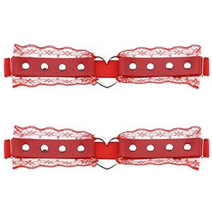 eYLun Jarretelles en cuir avec cœur et dentelle pour femme et fille, Rouge, taille unique - Publicité eYLun Jarretelles en cuir avec cœur et dentelle pour femme et fille, Rouge, taille unique - Publicité